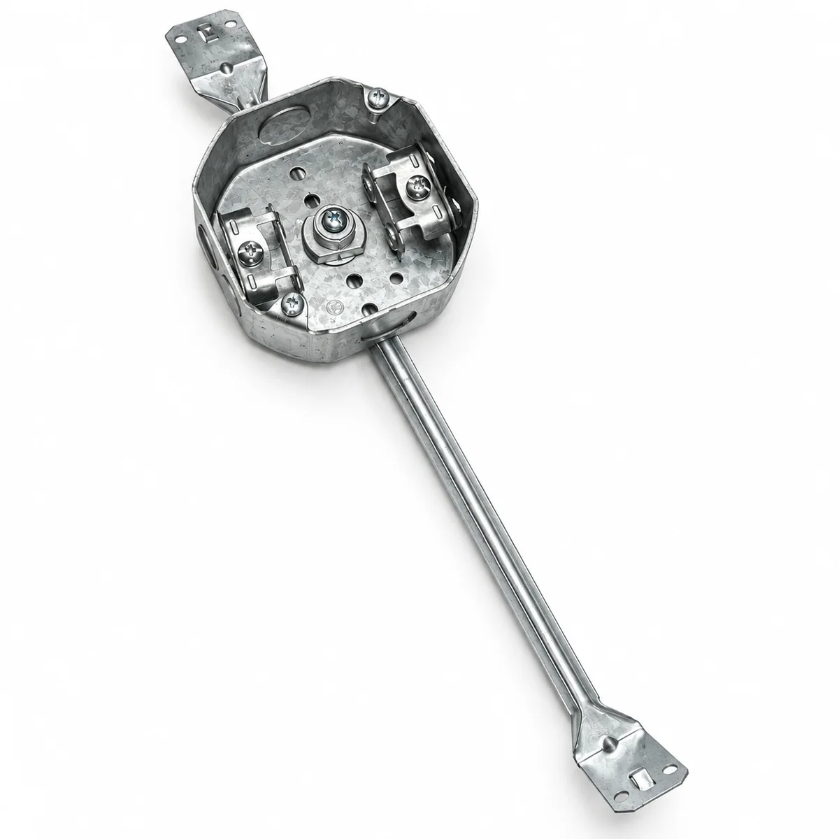 4" Octagon Box w/ Bar Hanger Drawn w/ MC-BX Clamps (25 pcs/Case)