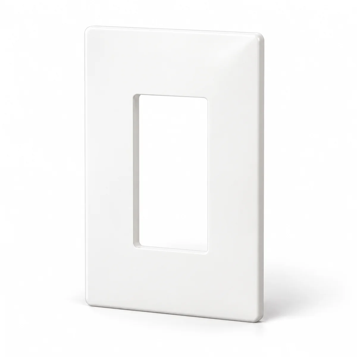 Eaton 1G Decora Screwless Wallplate MID Poly WH PJS26W